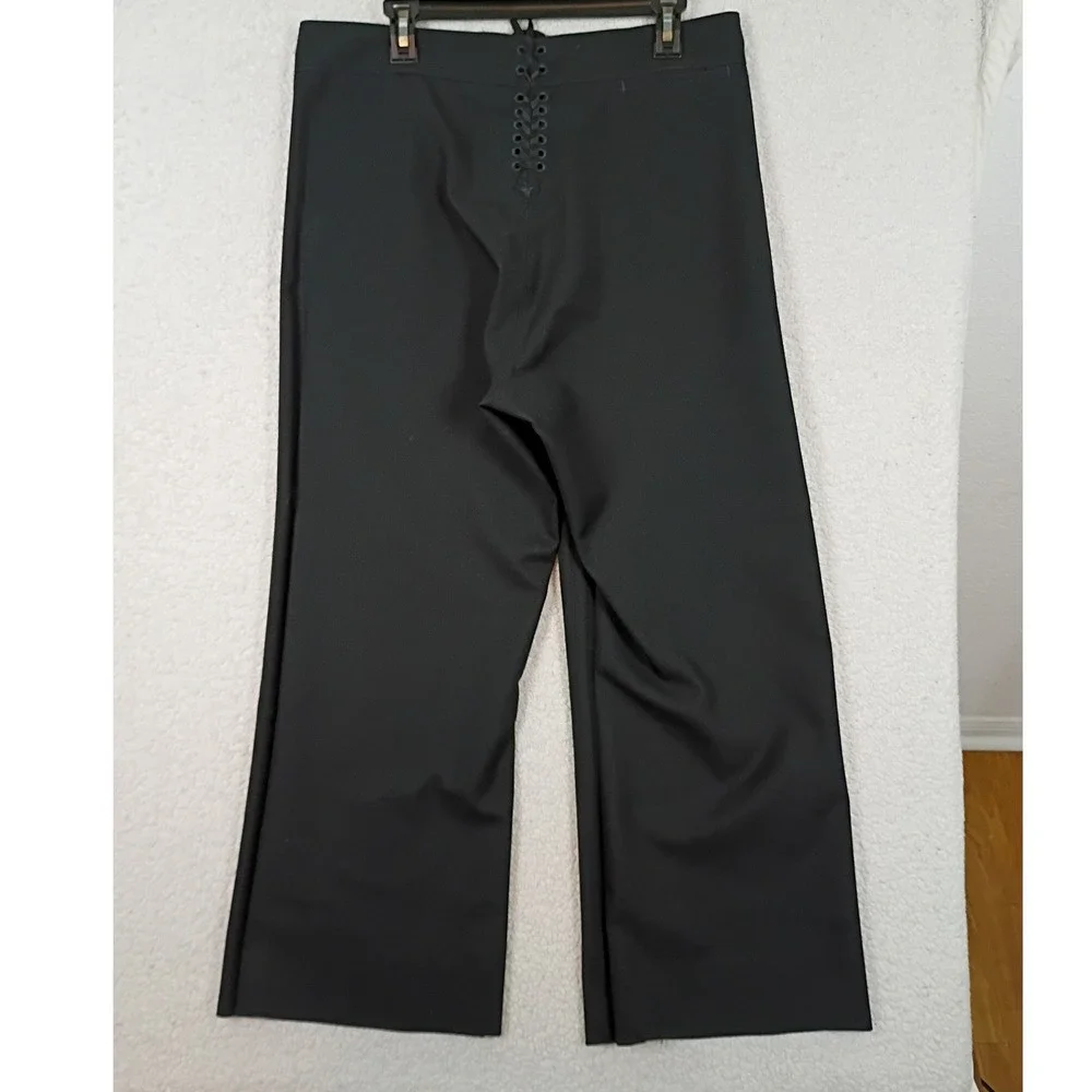 DSCP US Navy Vintage 13 Button Trousers Mens 37R Black Wool Sailor Bellbottoms